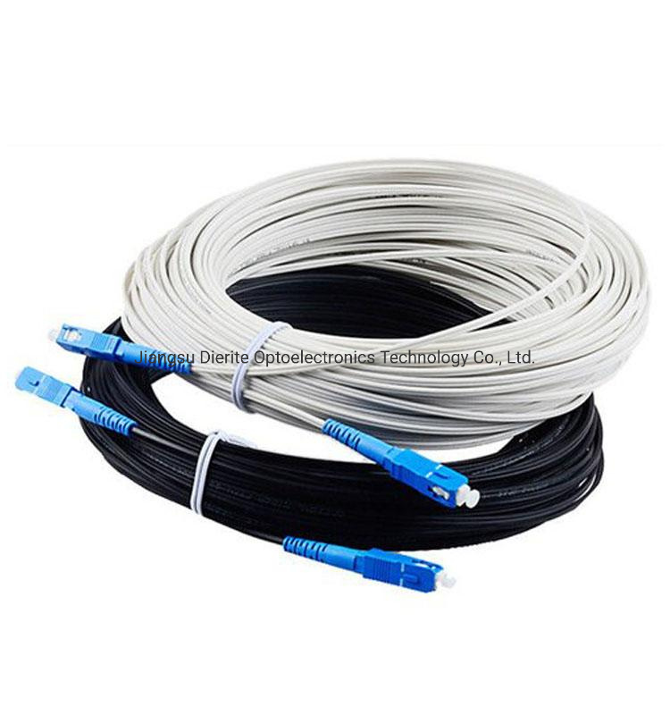 Outdoor FTTH Fiber Optic Drop Cable Patch Cord Sc to Sc Simplex Sm Drop Cable for FTTH Communication