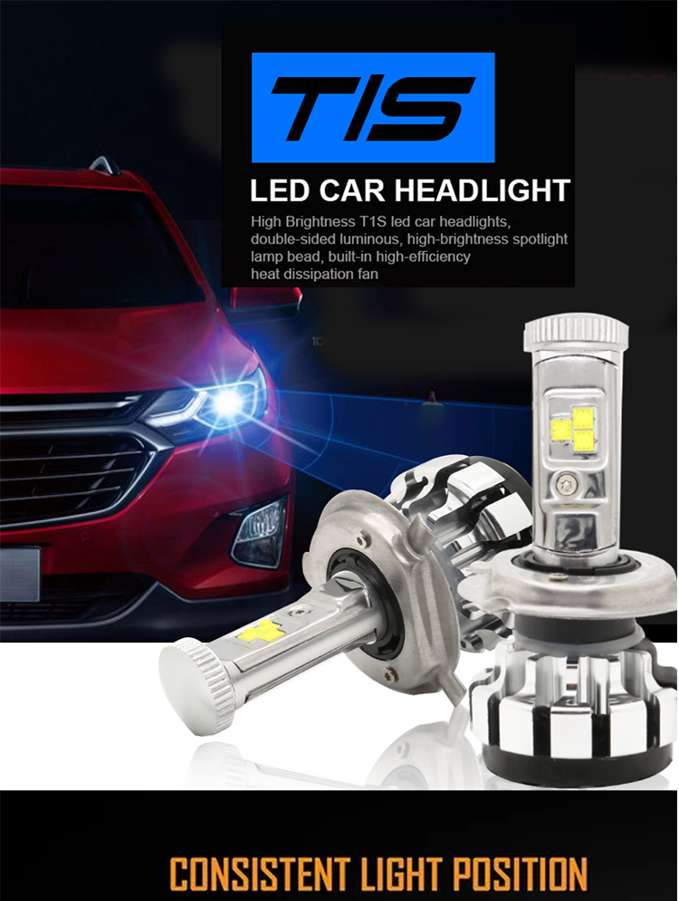 T1 Canbus Automotive LED Headlight T1 9005 9006 9007 H11 Super Bright