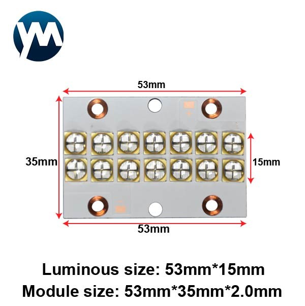 UV Light Module 140W UV Curing High Power Module Quartz Lens Lamp Beads