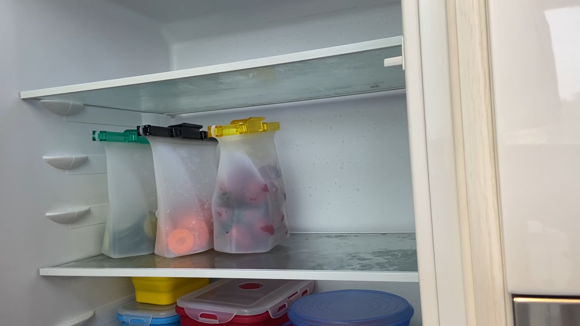 500ml 1000ml Collapsible Silicone Food Storage Bag Silicone Freezer Bags
