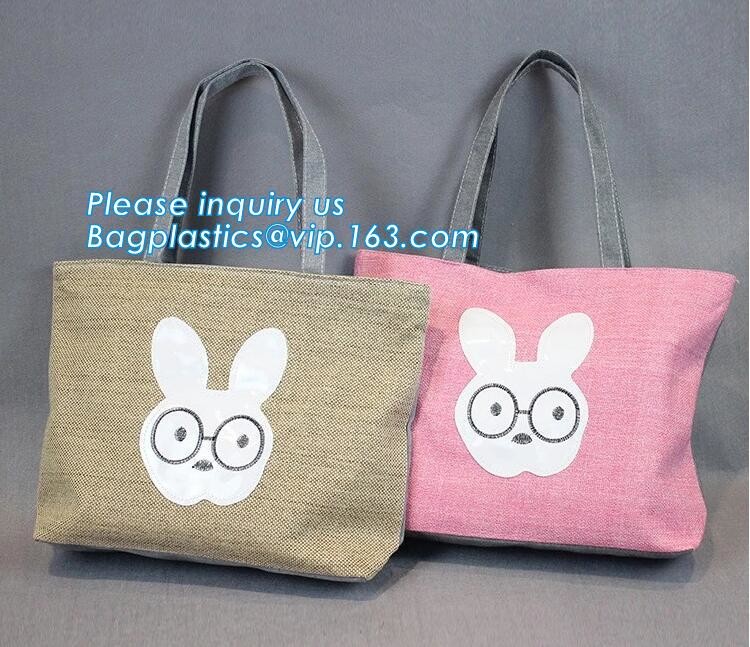 Natural Burlap Tote Shopping Bags Reusable Jute Bags with Full Gusset with Handles Laminated Interior tote shopper pack