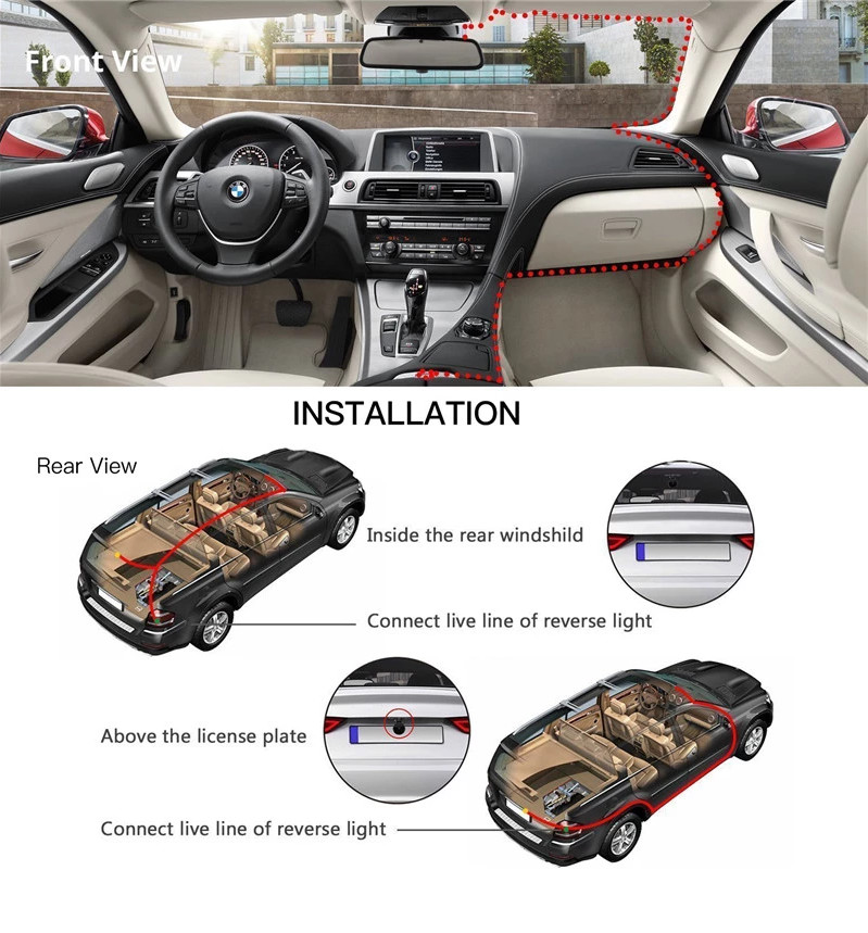 4Inch Touchscreen Wireless Dashboard Camera Dashboard DVR System GSensor Motion Detection