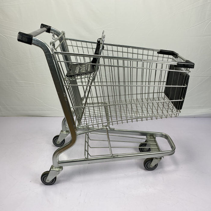 American Style Metal Grocery Shopping Trolley 110Kgs Loading Capacity With Logo Advertising Version