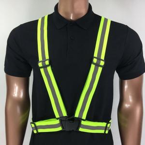 China Wholesale Highlight Reflective Straps Night Running Riding Clothing Vest Adjustable Safety Vest Elastic Band on sale