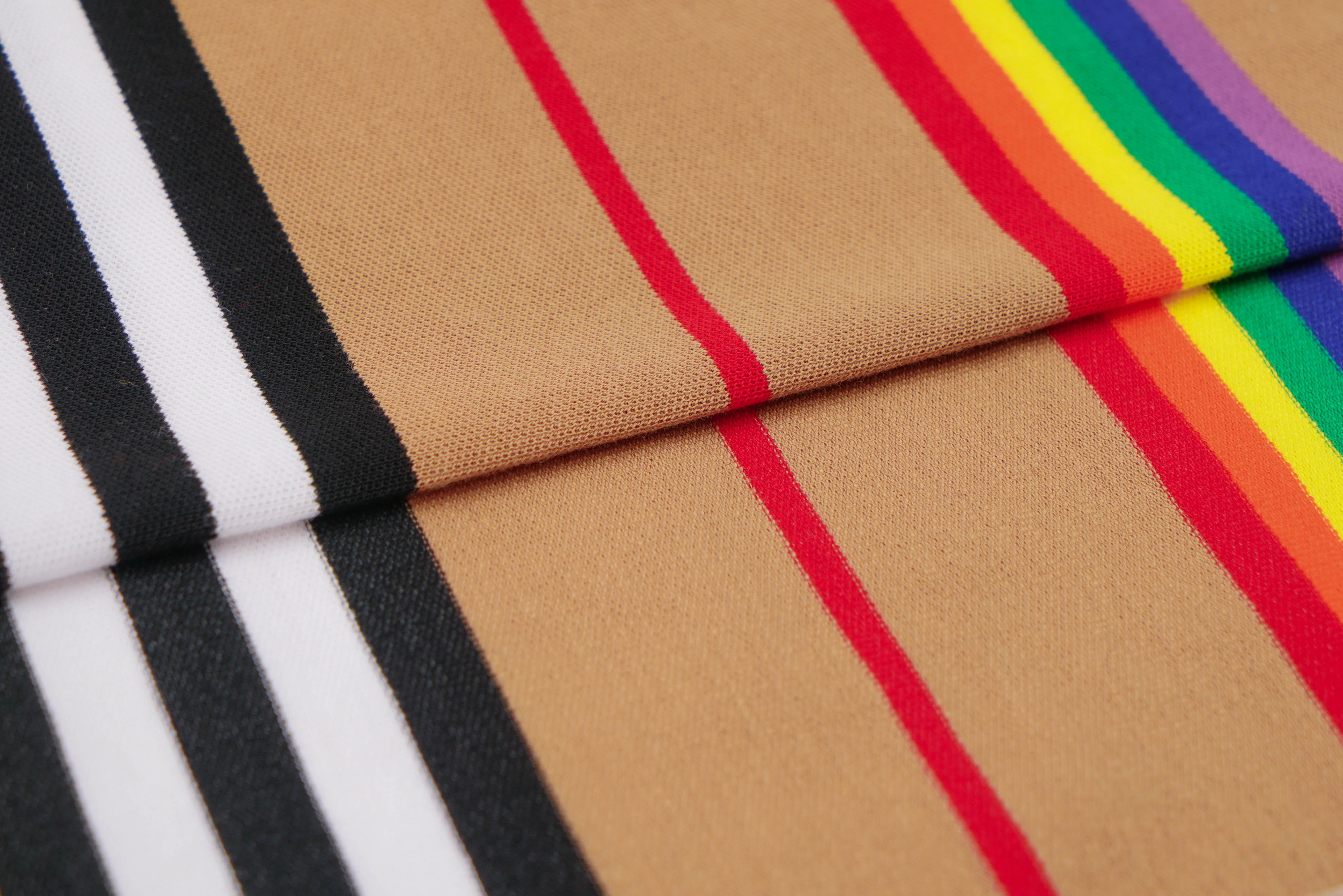 Good Quality Comfortable And Durble Striped Material Fabric For T-Shirt