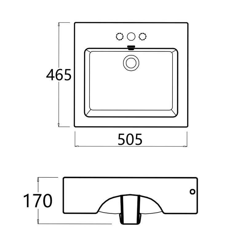 ARROW AP474 Counter Top Basin , Sanitary Ware Rectangle Shape Wash Basin