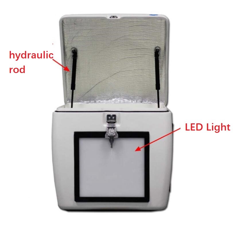 Large Volumr Motorcycle Delivery Food Box with LED Light for Scooter or Motorcycle with Locks and Keys