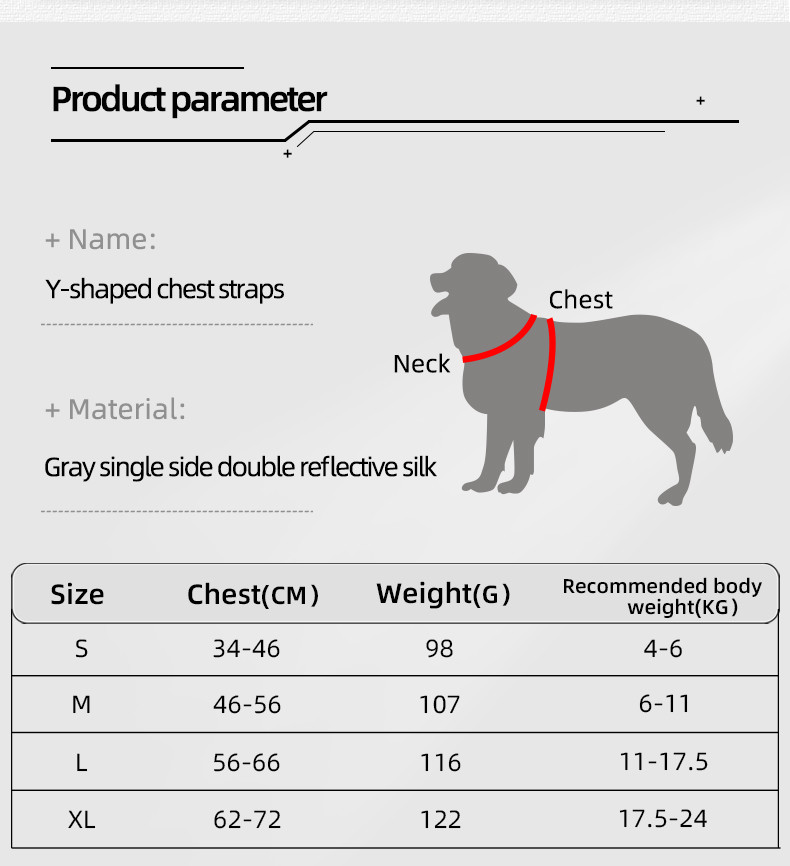 Pet Y-Shaped Harness Dog Breathable Reflective Harness For Small And Medium Sized Dog