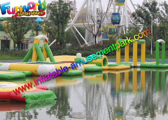 Tarpaulin Inflatable Water Toys Floating Water Park With Air Pump