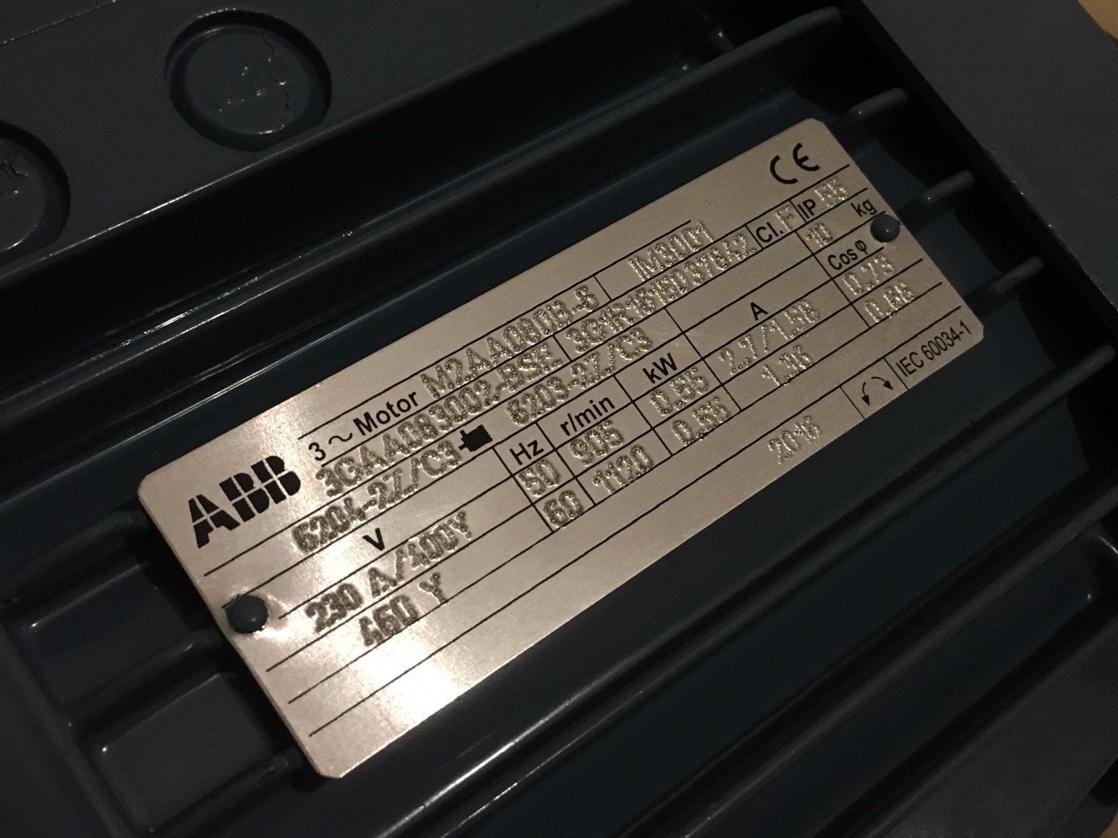 M2AA080B brand new and original, 1.3 KW 3450 RPM 2.5 AMP,3-5 working day of deliver time.