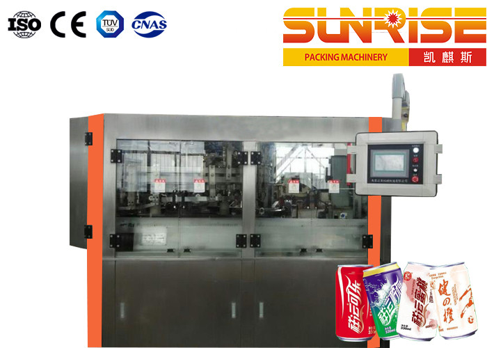 80 Cans/Min Beer Canning Machine , SUNRISE Soda Can Filling Machine