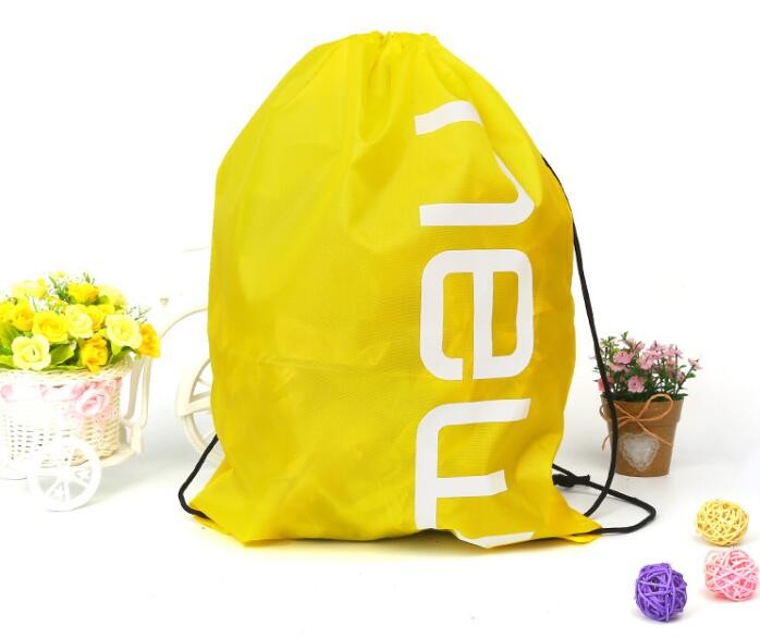 Outdoor Use 210D Sample Shoe Polyester Drawstring Bag,fashionable pattern printing polyester foldable shopping bag PACK