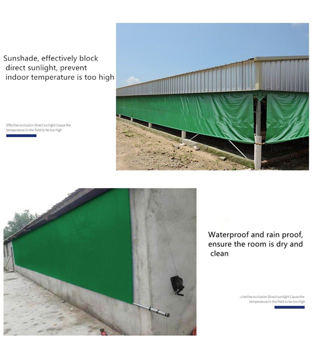 300-1000gsm PVC Tent Fabric Poultry And Livestock Farms Rolling Curtains Thermal Tarpaulin