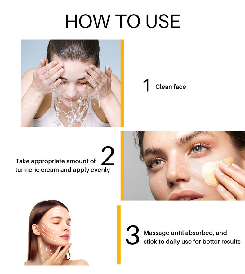 Organic Skin Care Acne Wrinkle Dark Spot Moisturizer Bleaching Turmeric Face Cream