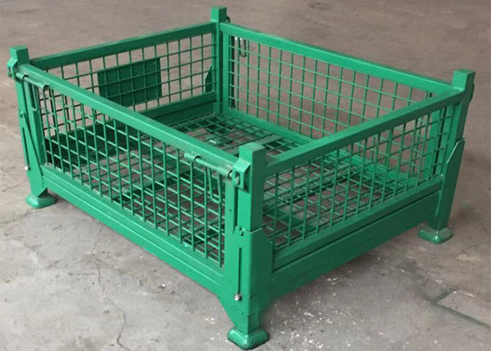 Powder Coated Wire Mesh Storage Stillage Collapsible Medium Duty
