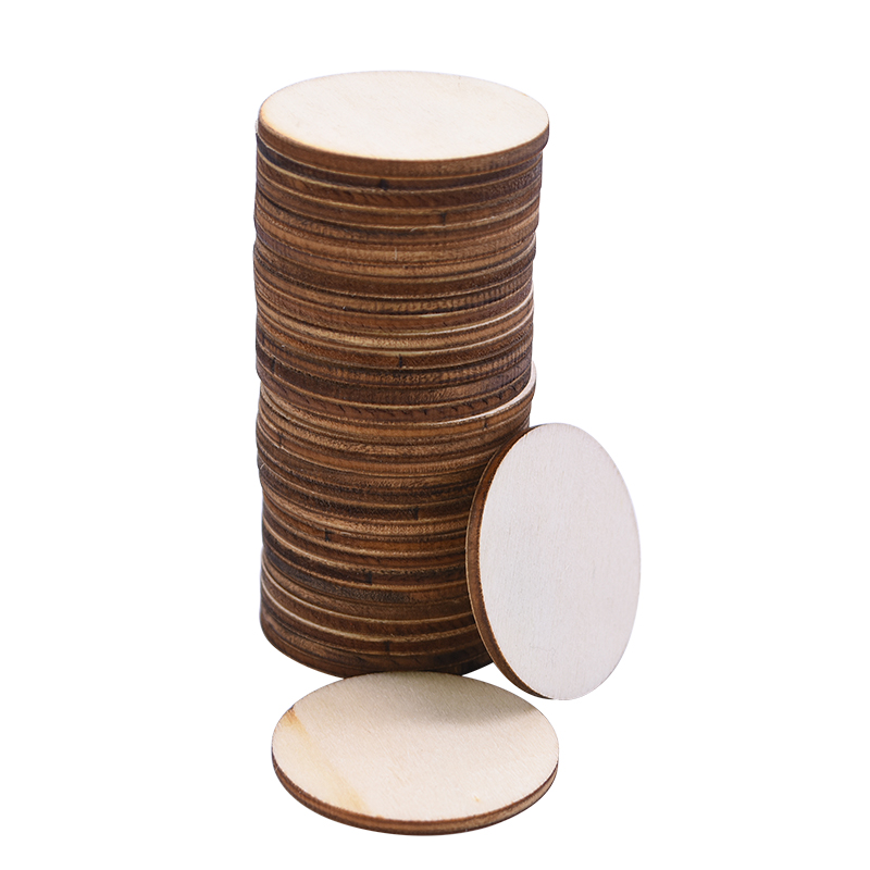 Blank Painting 10cm Unfinished Wood Crafts Pine Wood Discs