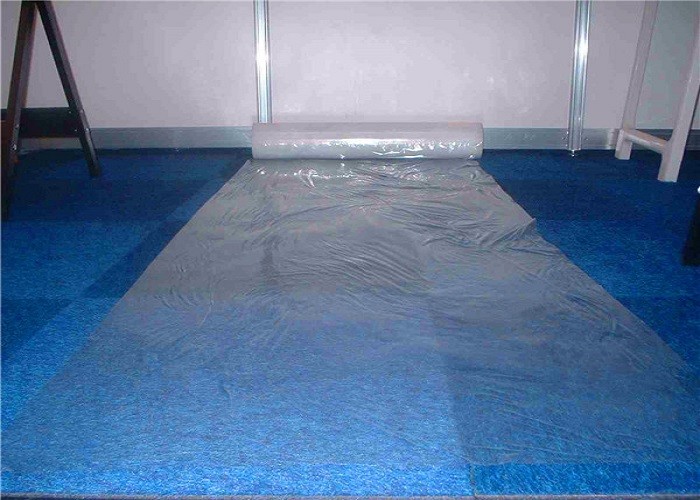 Clear Carpet Floor Protector Film , 300 ft Carpet Plastic Film With Good Adhesive