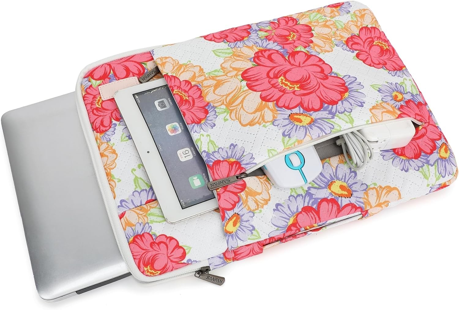 Protective Laptop Sleeve Case Bag,Laptop Cover with Handle and Luggage Strap for iPad 12.9 inch,MacBook Pro Air 13"