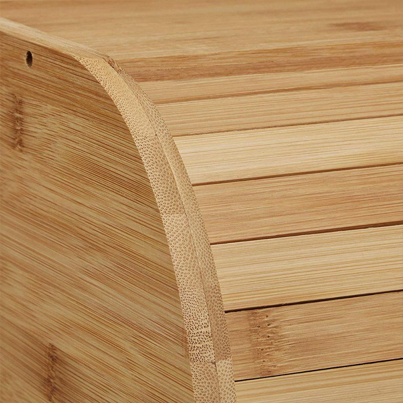 Yellow 3 Layer Bamboo Bread Box With Adjustable Shelf