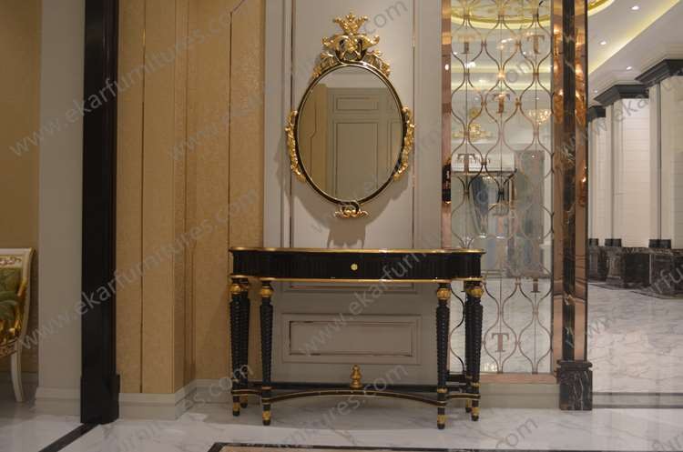 Wholesale Palace Lobby Baroque Wall Mounted Console Table TO-028
