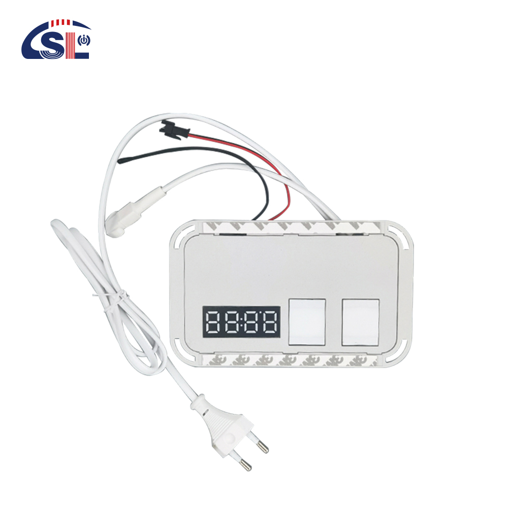 Integrated Mirror Touch Dimmer Switch 2 Gang Time Temperature Display Defogger Inductive Switches 12V 5A 60W