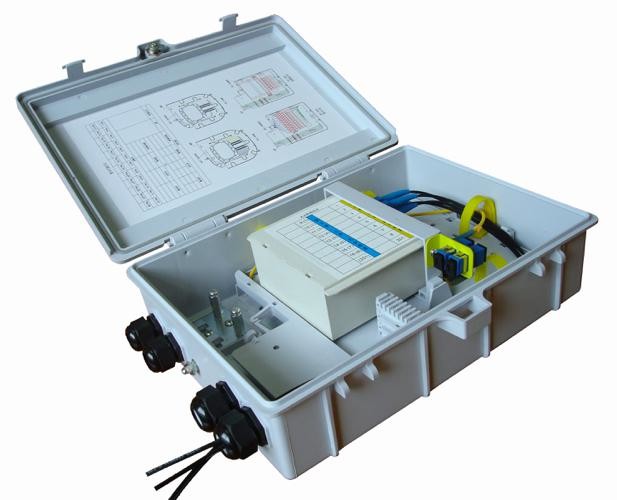 1 * 16 Fiber Distribution Box Cable Termination Box 24 Core For FTTH System