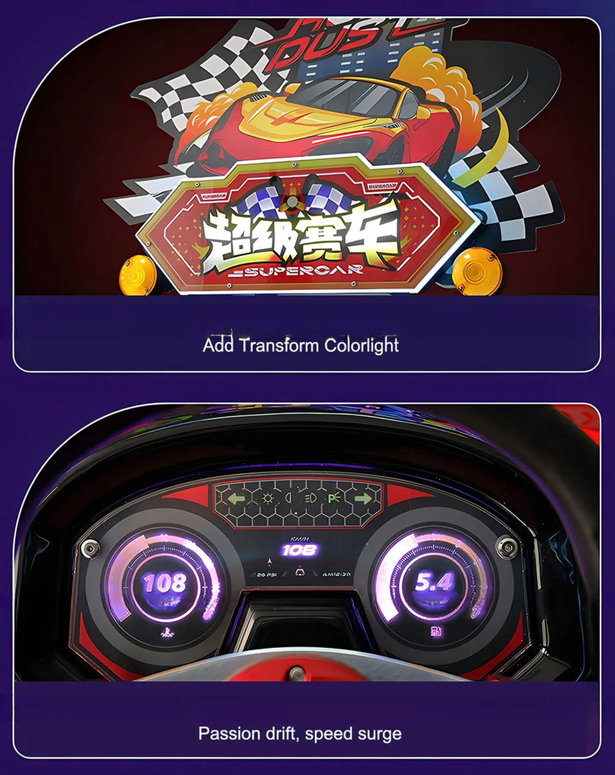 Coin Operated Car Games 3d Racing Machine Customized High Profit