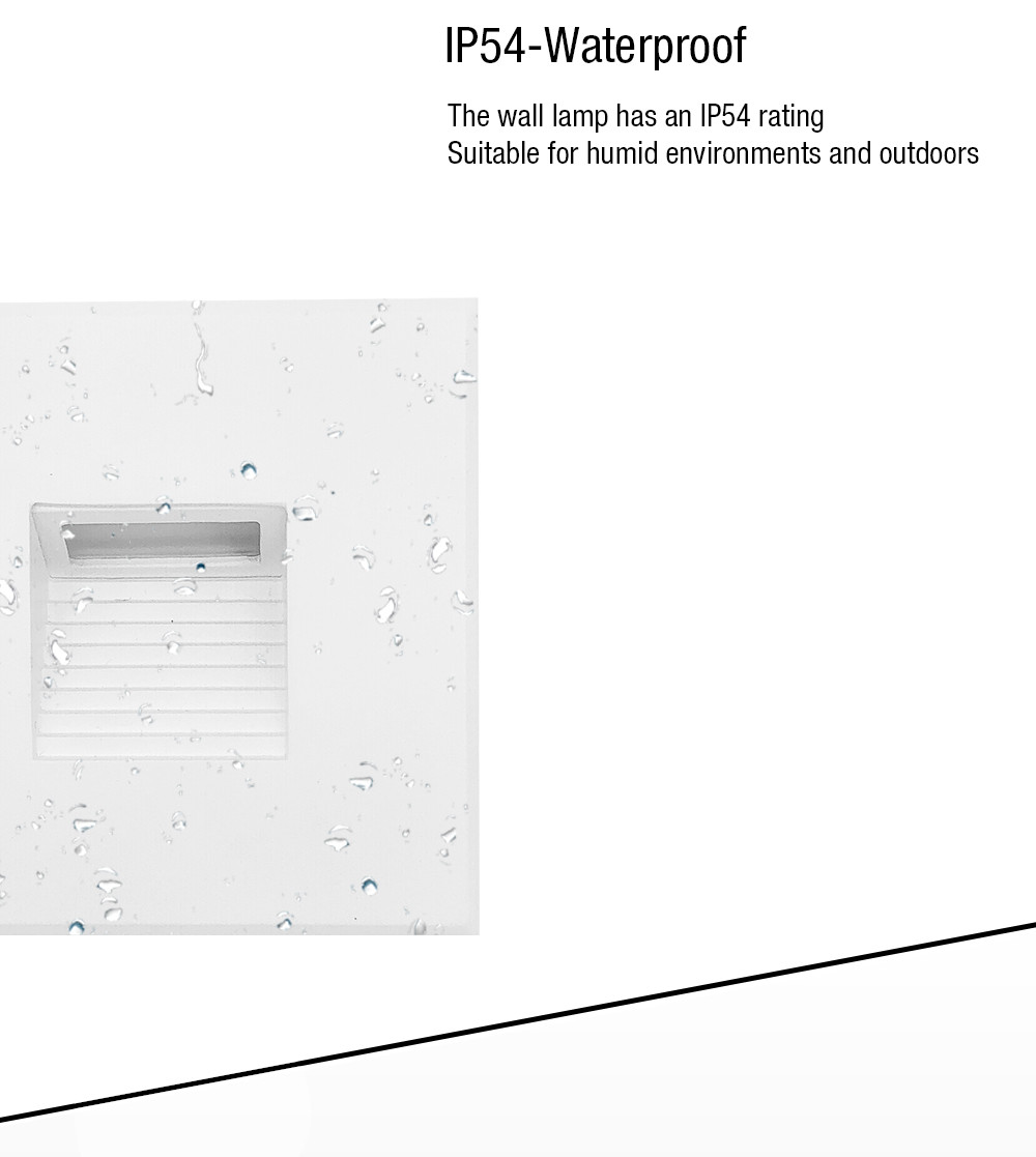 IP54 3W Concrete Recessed LED Wall Light Waterproof For Retail Shop