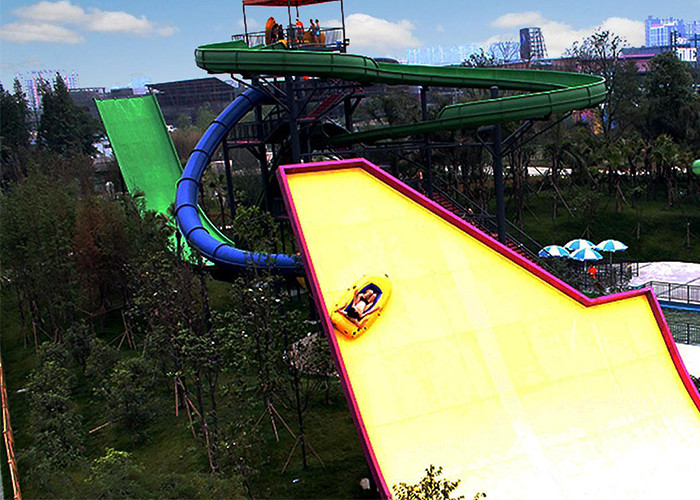 Huge Space Bowl Water Slide Playground / Commercial Water Slide Equipment