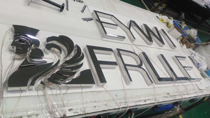 Stainless Steel Backlit Channel Letter Signs 9000K 18mm CE Certificated