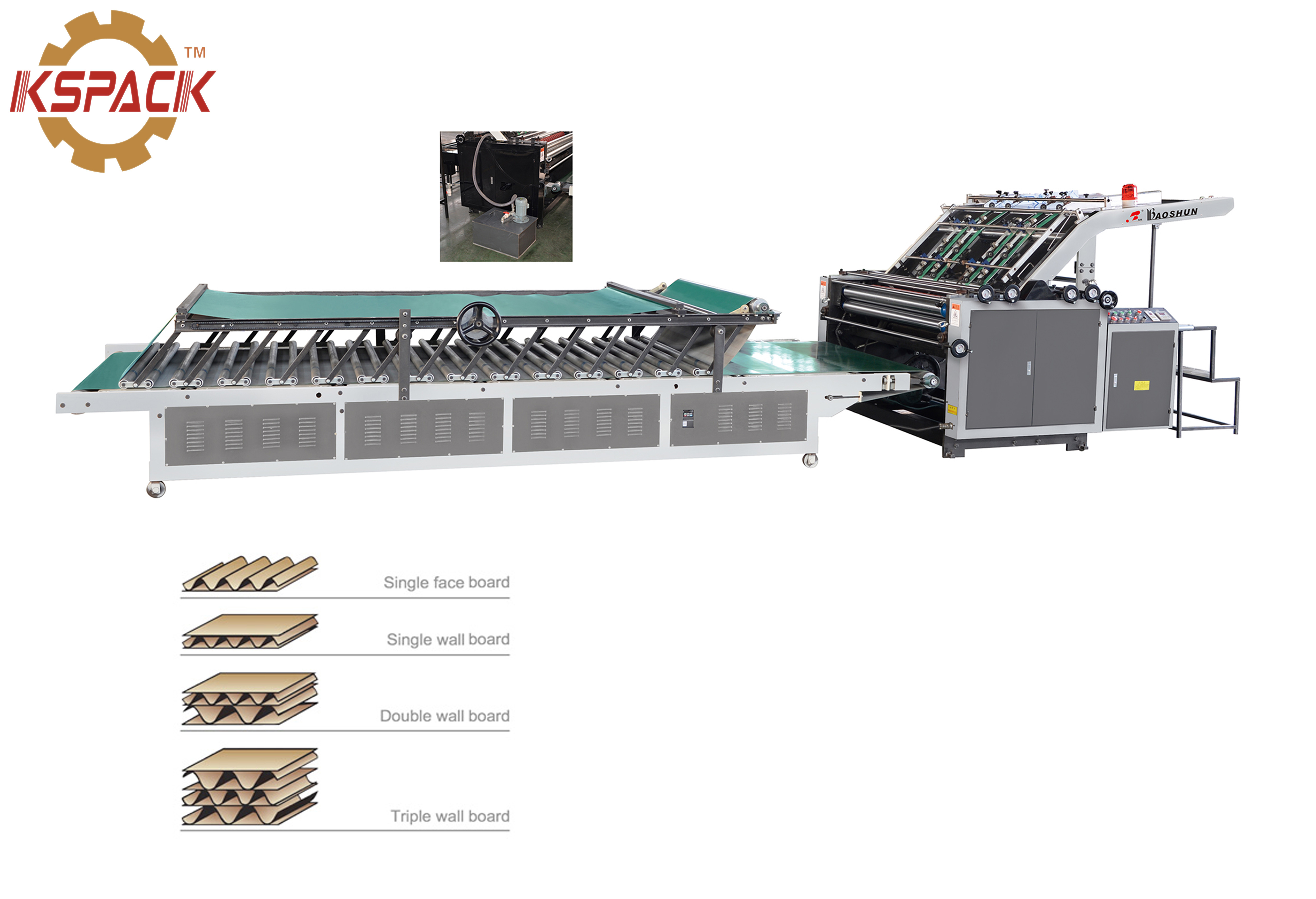 High Precision Cardboard Laminating Machine Automatic Flute Laminator 6.4kw