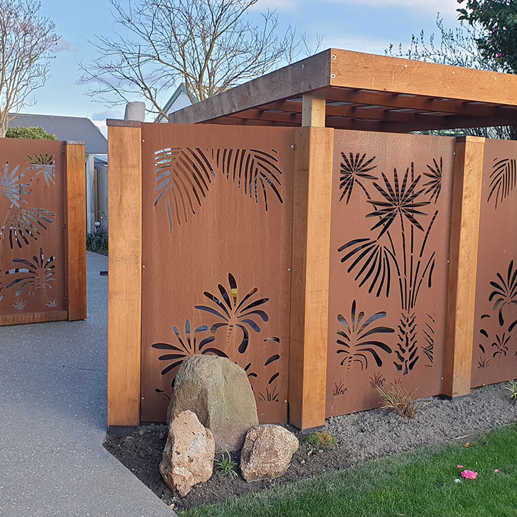 Corten Steel Privacy Screen Backyard Decoration