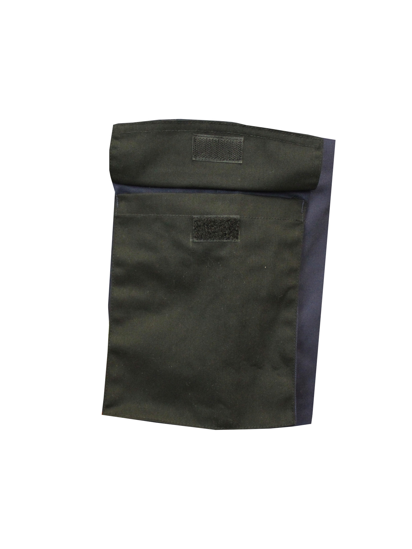 340 GSM 100% Cotton Black Contrast Navy Work Pants With Bellow Pockets Zipper Velcros