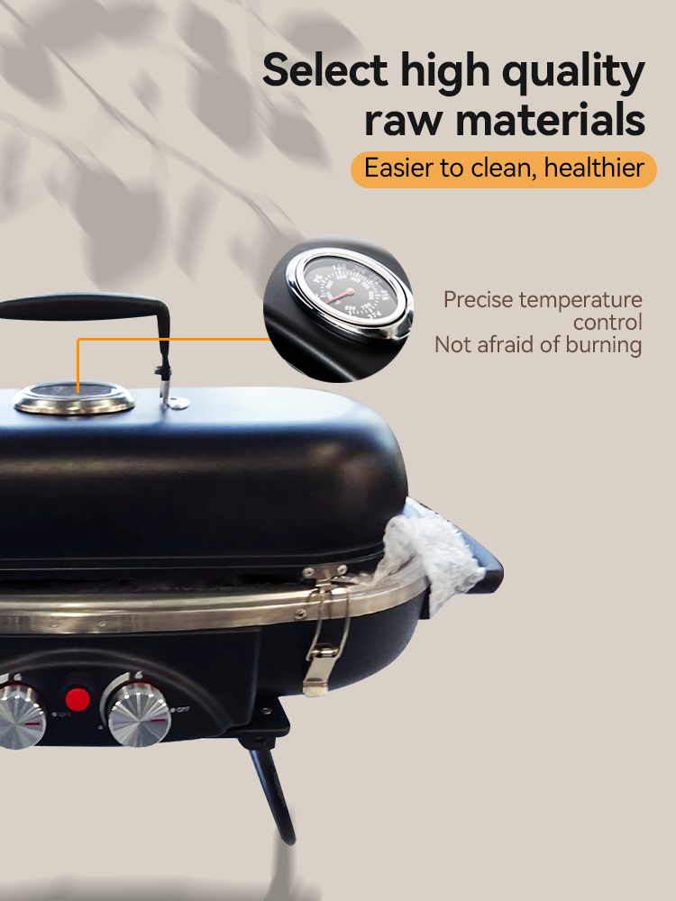 Easily Assembled 2 Burner Propane BBQ Gas Grill with Rotisserie Natural Gas Type