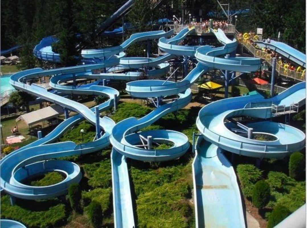 Customized Mat Racer Water Slide FRP Fiberglass Large Water Slides For Adults