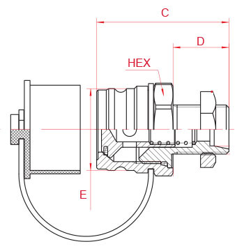 CB-8 Series Hydraulic Brake Couplings for Agricultural & Forestry Trailers – ISO 5676 Compliant