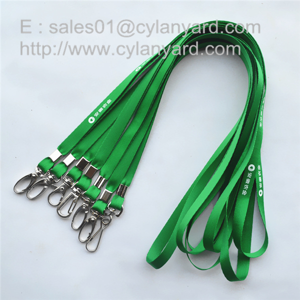 polyester neck lanyard with metal crimp