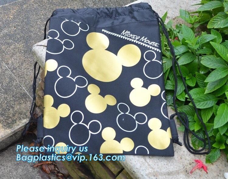 Promotion Custom Eco Friendly Sublimation Polyester Folding Shopping Bag,Promotional Sports Gym Sack Polyester Drawstrin