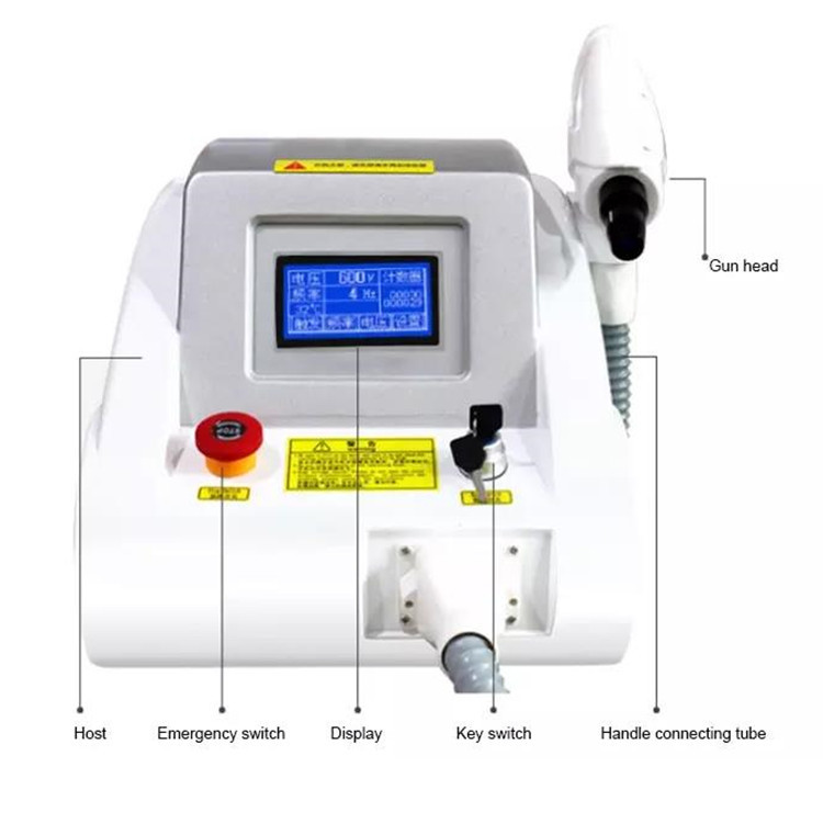 Mini Q Switch Nd Yag Laser Tattoo Removal Machine 1064nm 532nm 1320nm