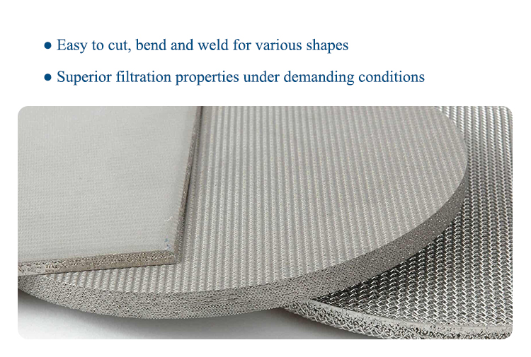 Sintered Metal Disc Filter SUS316L AISI316L 50 Micron Stainless Steel Sintered Filter 2.0mm Thickness