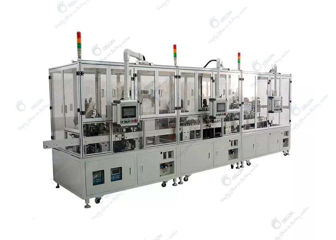 Automatic Li Ion Battery Research Cylinder Cell Assembly Line All In One Machine