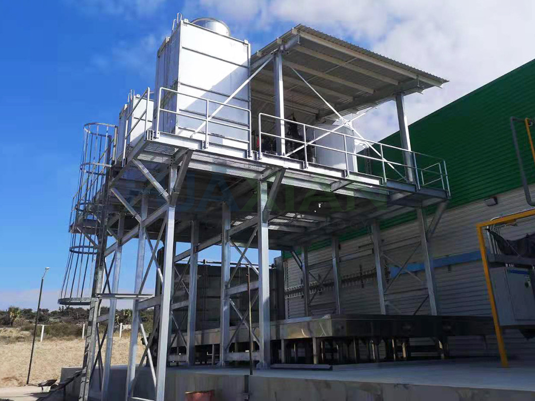 Large Fresh Water Ice Flaker Machine 30 Ton Industrial Evaporative Cooled