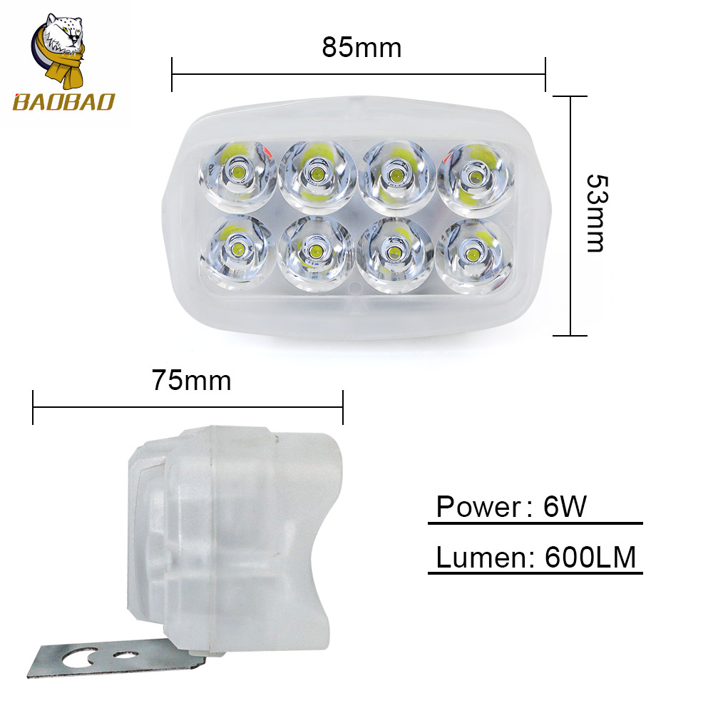 8 LED 12V Plastic White Casing Mutiple Color For Motorcycle LED Headlights