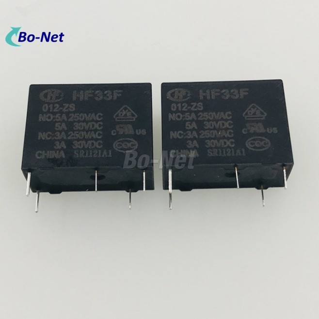 HF33F-012-HS3 Electronic components New Original 12V Relay HF33F-012-HS3 5A 4 PIN Power Relay A Group Of Normally Open