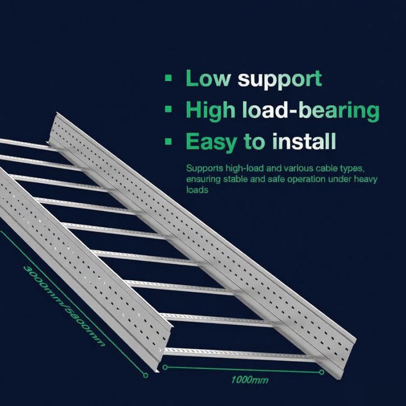 Ladder-type cable tray Stainless steel or Aluminum alloy Cable Ladder