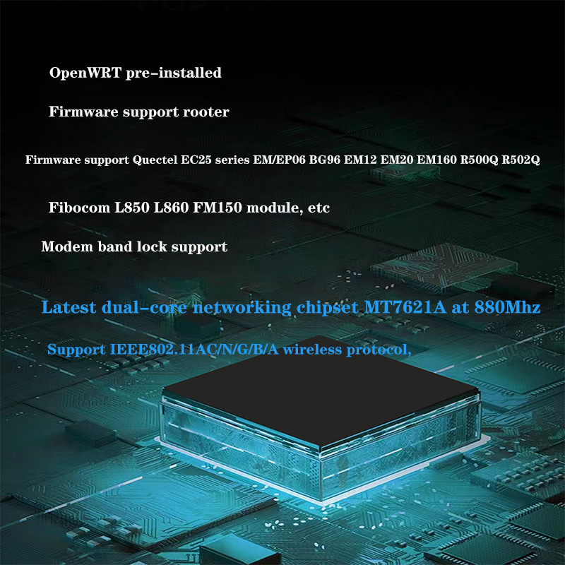 Openwrt 5G Wifi Routers RM520N-GL 1200Mbps Mobile 5g Router