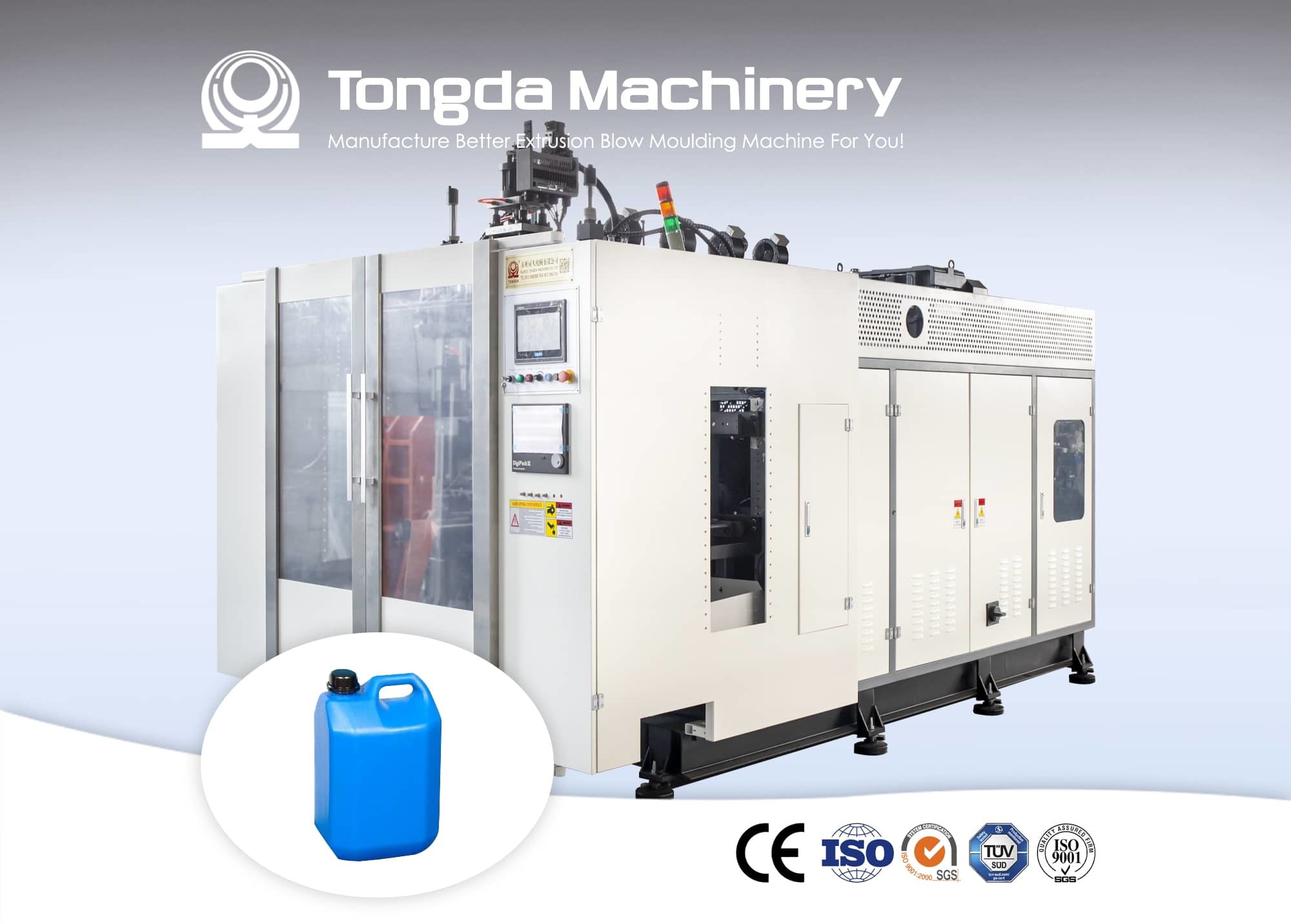 Extrusion Two station Full Automatic Blow Moulding Machine For Plastic Bottle 12L