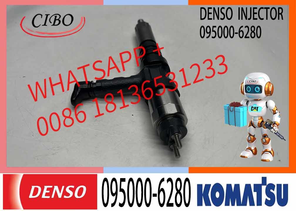 High Quality Diesel Engine Fuel Injector 095000-6280 / 6219-11-3100 For Komatsu PC400-8/650-8R/450-7