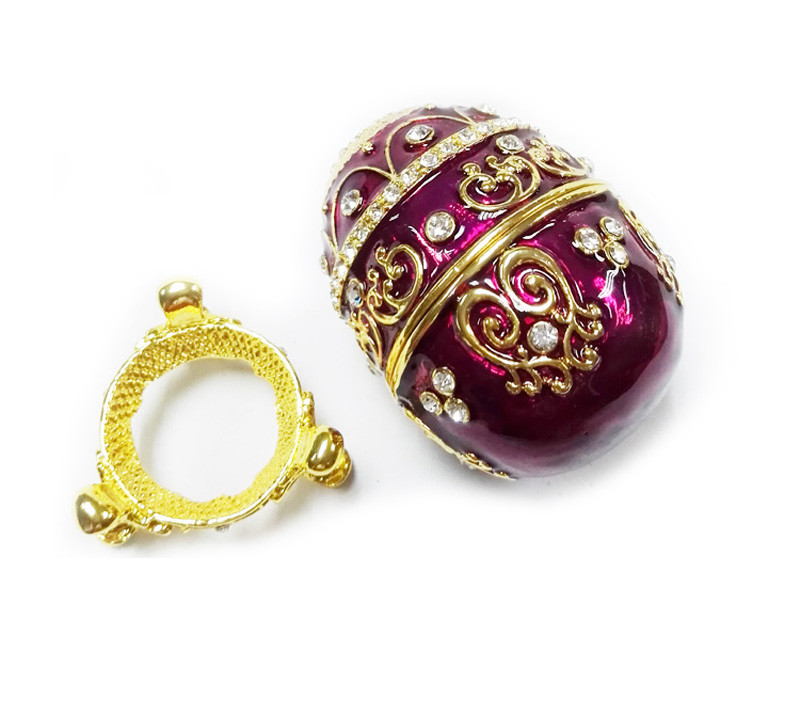 Easter Russian faberge egg trinket ring box Vintage decor metal Faberge Egg Jewelry Box Russian Eater Egg Jewelry Box