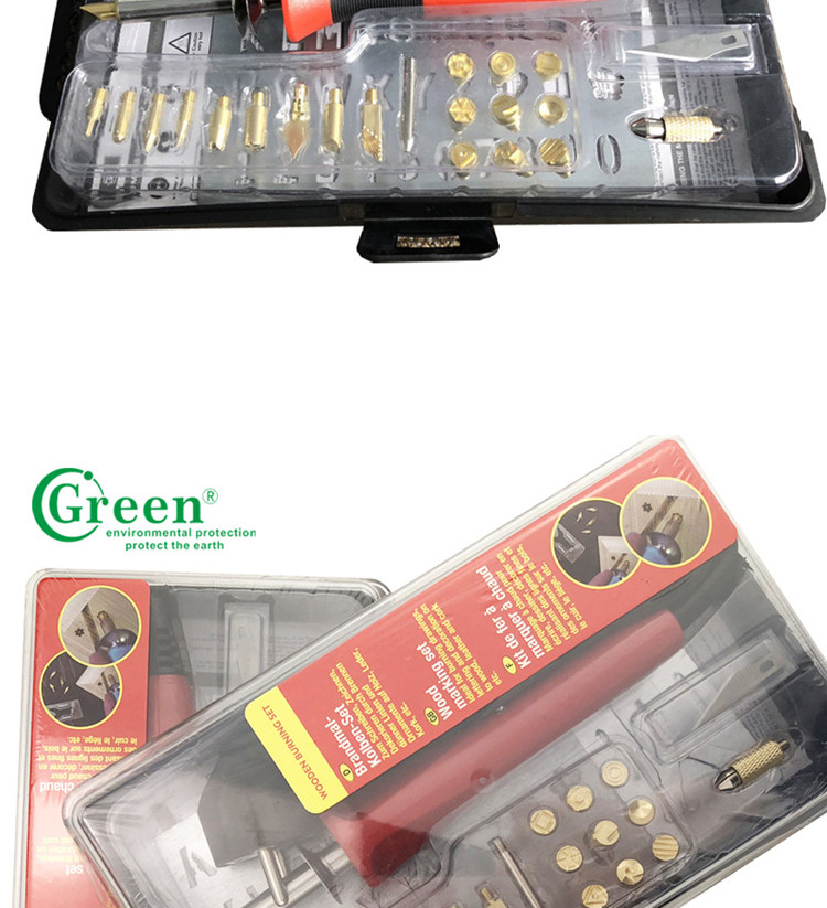 Pyrography Electric Iron Wood Burning Kit / Tool 110-240V Green PS2000
